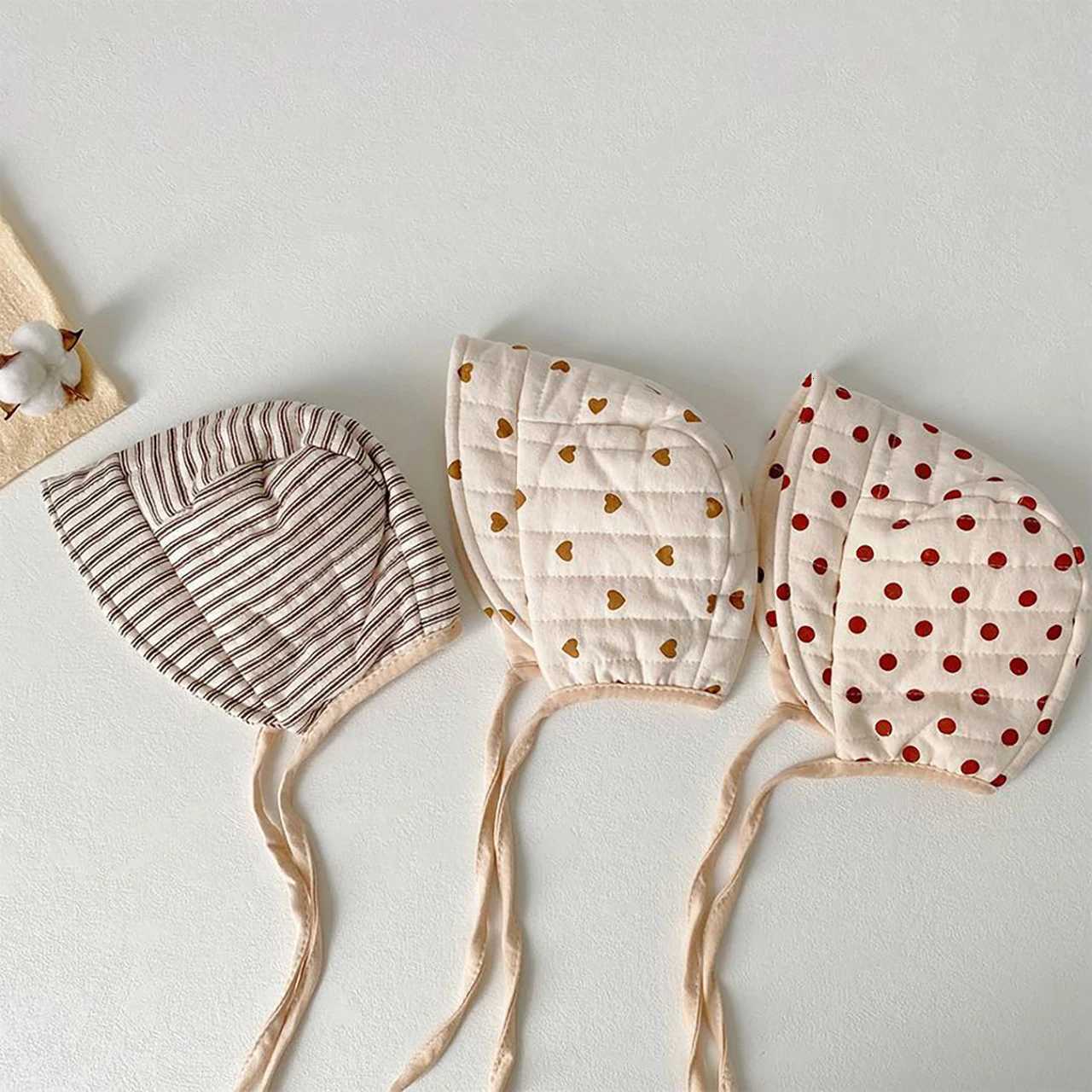 Thicken Cotton Baby Ear Protection Cap Winter Warm Newborn Fetal Hats Large Eaved Windproof Kids Tie Headgear Bonnet 318MonthL251024