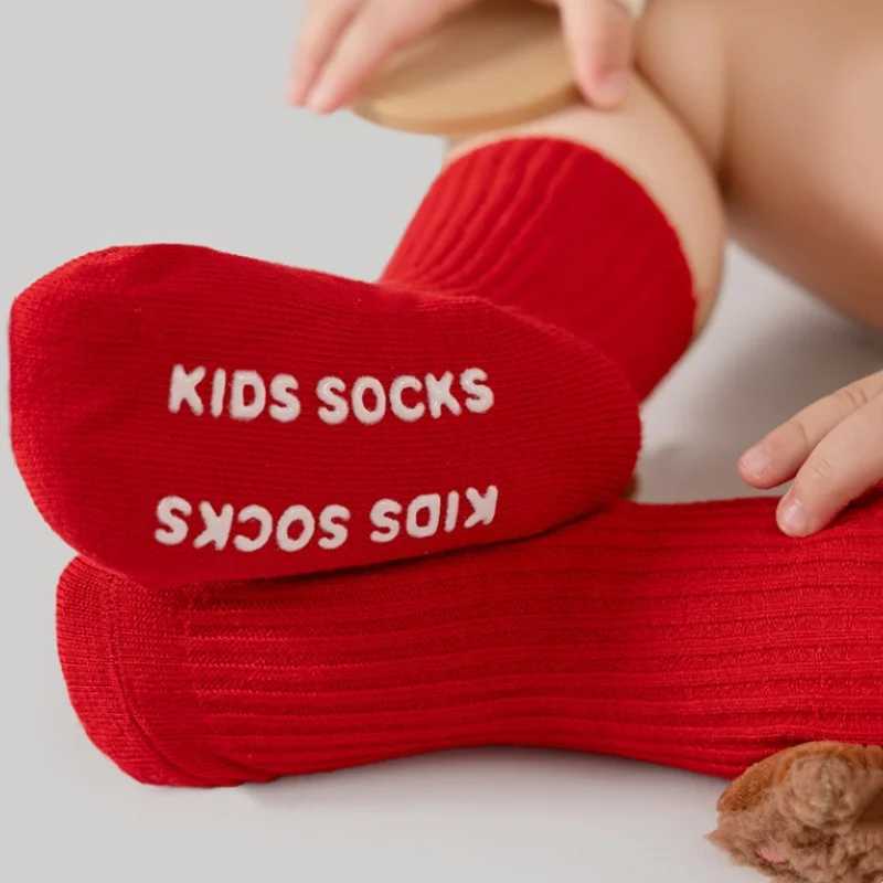 Red Christmas Baby Socks For Boy Girl Winter Warm Children AntiSlip Floor Toddler Socks Xmas Cute Elk Tree Snowman Sock 03Year J251024