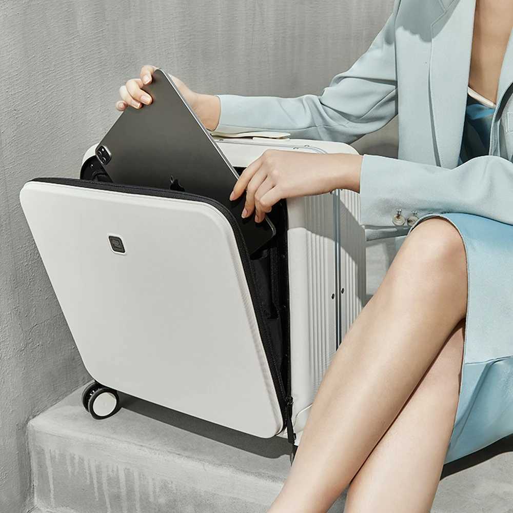 Hanke New Design Luggage Business Travel Suitcase Carry On Boarding Cabin Trolley Case PC Material Rolling Spinner WheelsW251024
