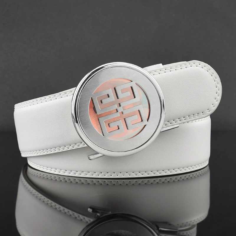 High Quality 2025 Hot G Letter Luxury Men White Designer Fashion Belt Wide Casual Business Classic Waist Strap Ceinture Homme C251024