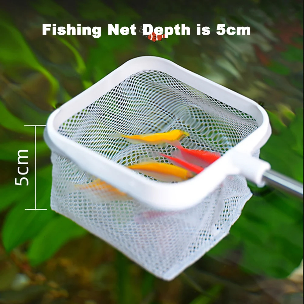 Fishing Landing Net Rustproof Corrosion Resistant Stainless Steel Fishing Net For Catchin Fish Shrimp Tank Aquarium Accessories 3D fish scoop net
