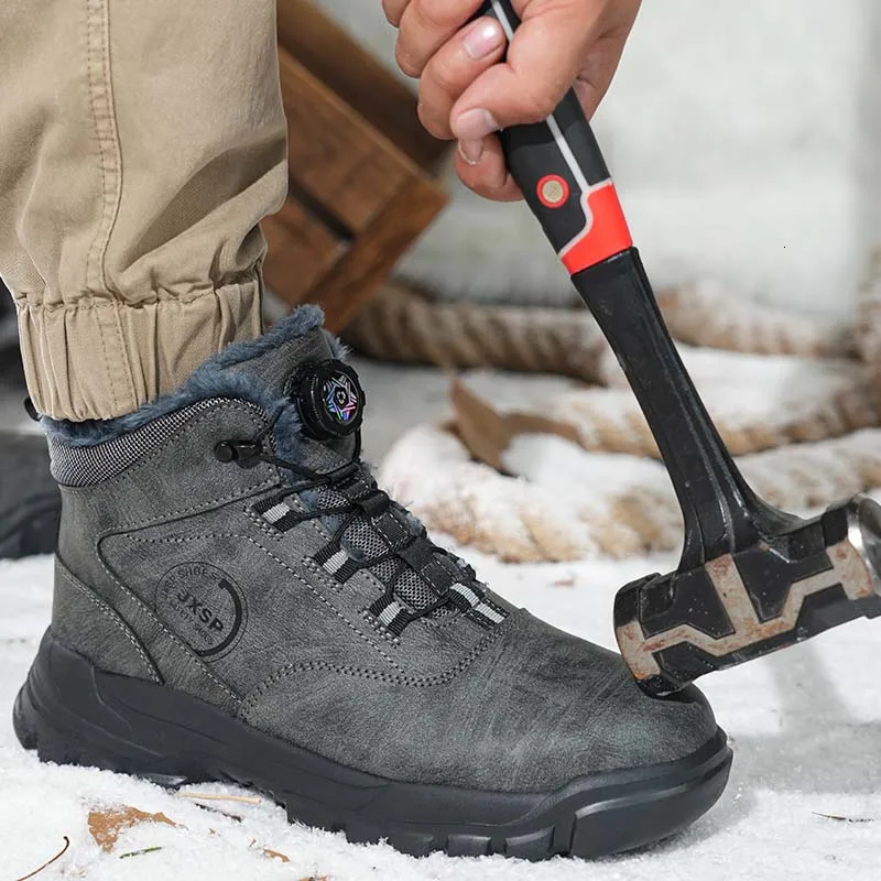 2025 Rotating Button Work Boots Men PunctureProof Men Safety Boots Protective Shoes Indestructible Security Steel Toe Shoes 251021
