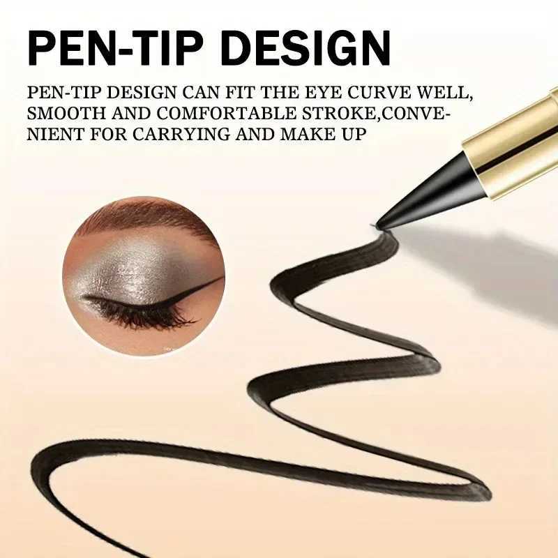 2PCS Matte WaterproofSmudge Proof Eyeliner Balm Black Lip liner Solid Eyeliner Balm Eyeshadow Makeup for Women CosmeticsL251024