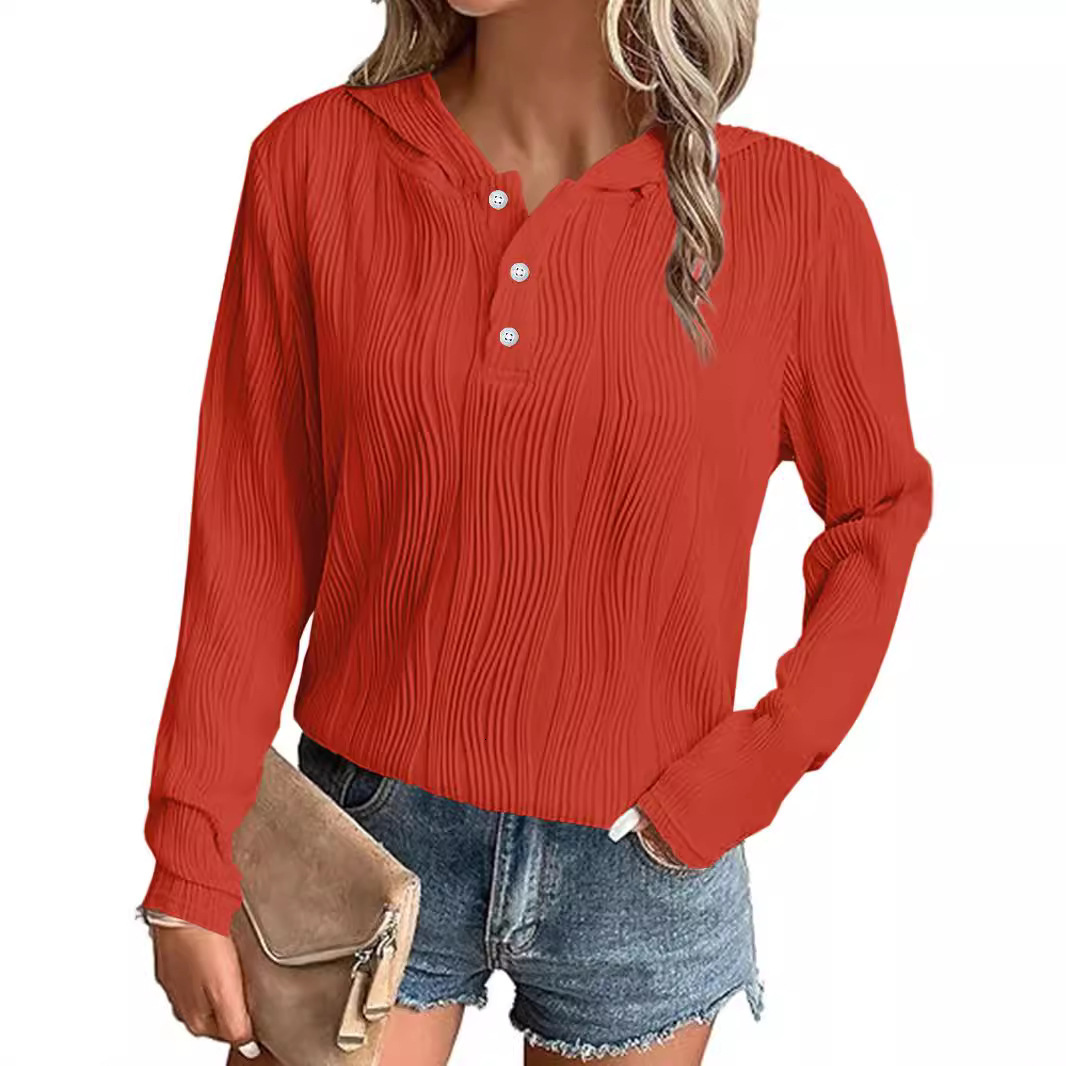 2025 Autumn Winter New Solid Color Hooded Sweatshirt Jacket Casual Drop Shoulder Long Sleeve Top
