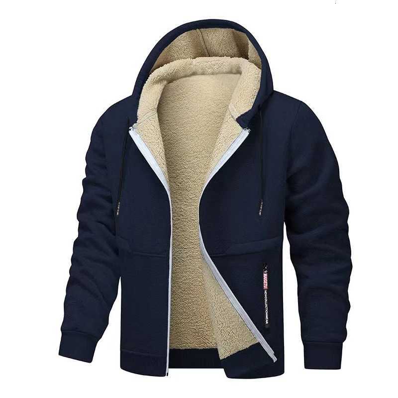 Animal Game Casual Hoodies for Men Heavyweight Fleece Sweatshirt Thick Sherpa Lined Hooded Zipper Jacket Thick Streetwear Coats Z251024