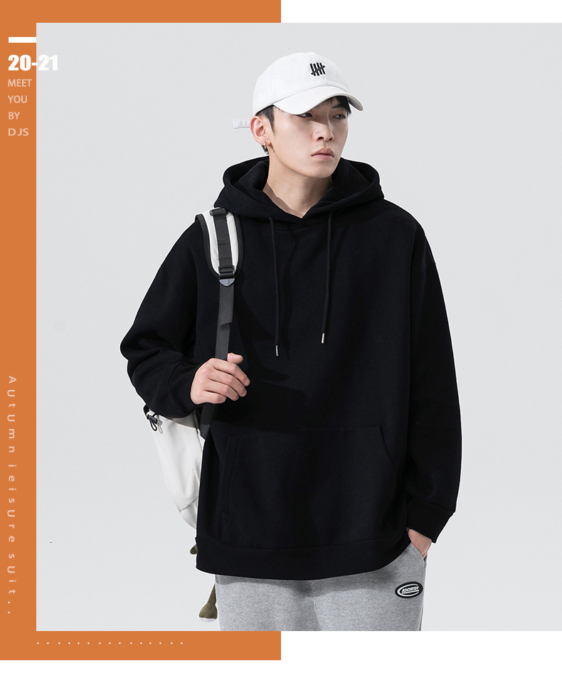 Men's Hooded Sweatshirt Hong Kong Designer Hoodie Jacket Tracksuit Men Polo Veste Coat Style Autumn Winter Fleece Lined Hoodie Men Gray Versatile