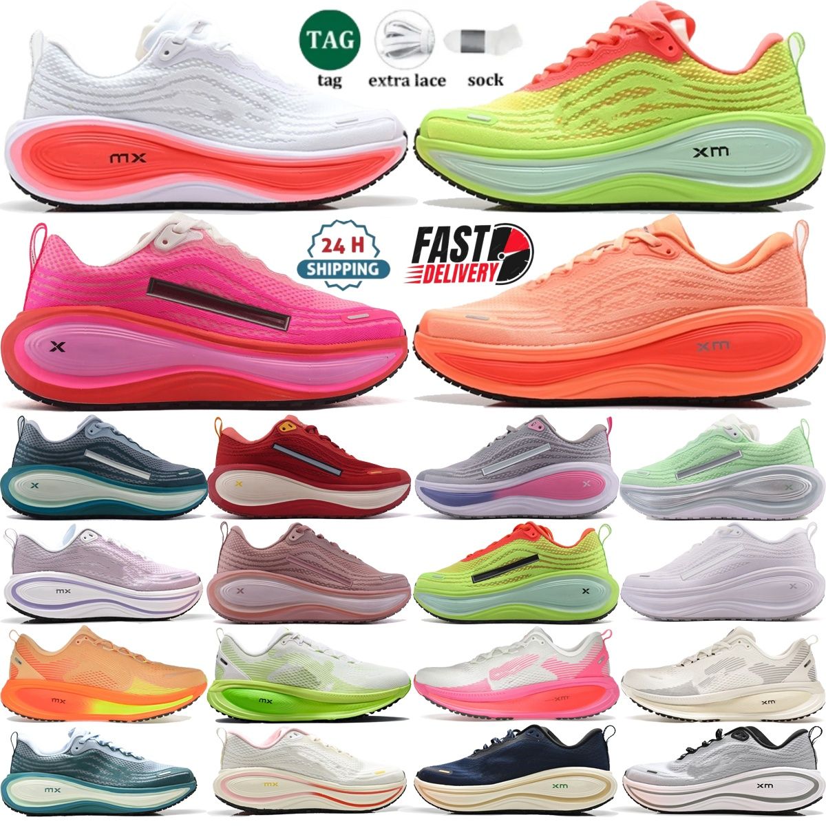 Vomeros 18 Plus top-tier running shoes men women thick sole ultralight sneakers outdoors comfortable designer sports shoes triple black white gray trainers eur 36-46