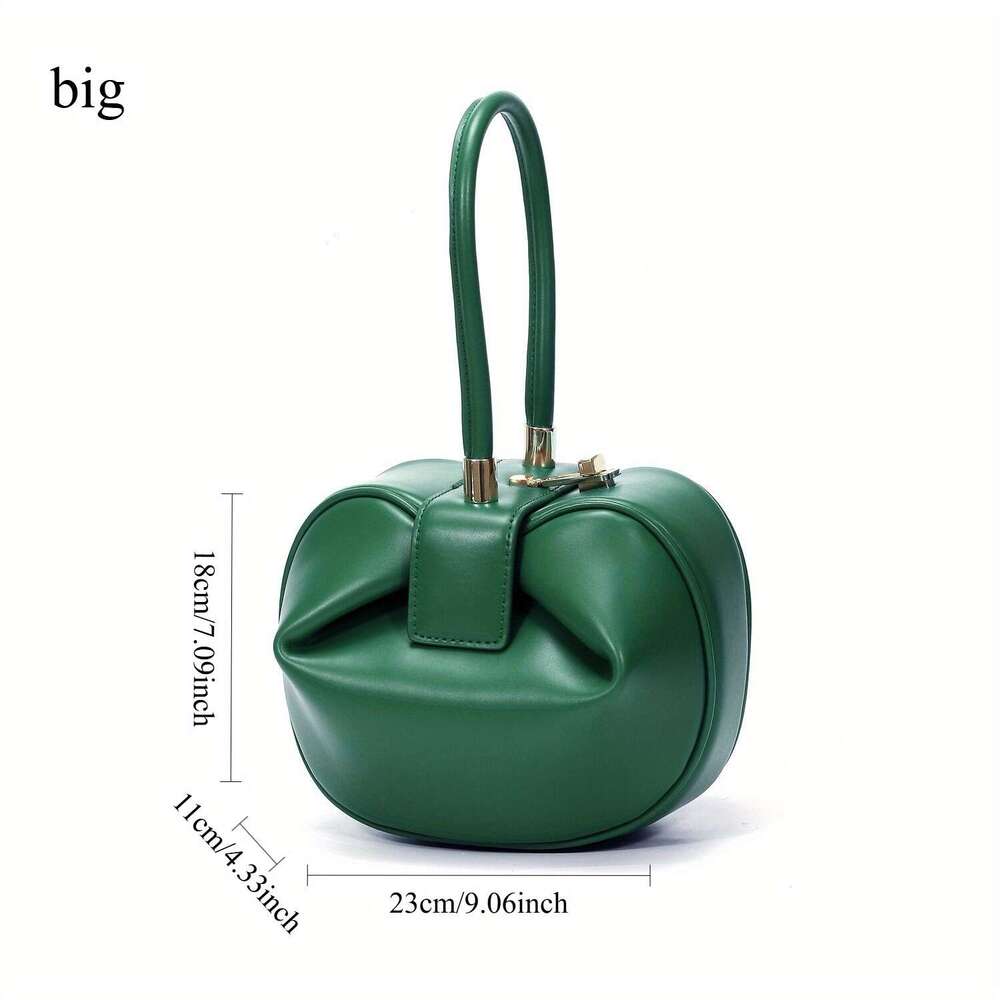 Women's Large Capacity Genuine Leather Handbag Elegant Underarm/Shoulder Purse With Snap Closure, Spacious Interior For Work, Travel, Everyday Av