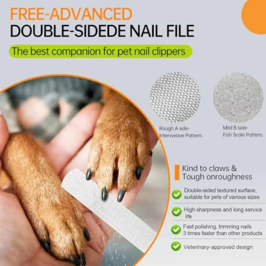 UltraSharp 4CR13 Stainless Steel Dog Nail Clippers and Trimmers with Nail File for Small Medium and Large Breeds Pet Grooming T Z20251024