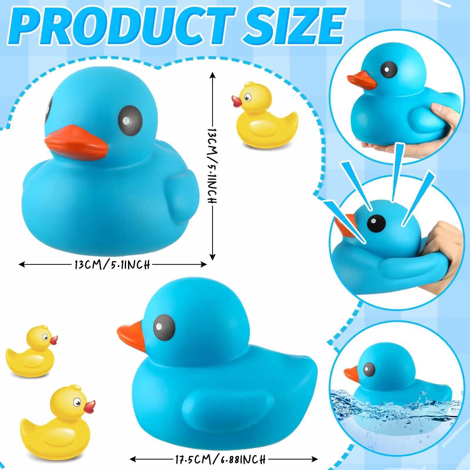 5 Inches Large Rubber Ducks Bulk Large Duck Toy Squeak Rubber Duckie Floating Bath Toy Duck for Birthday Party Decoration Gift J251023