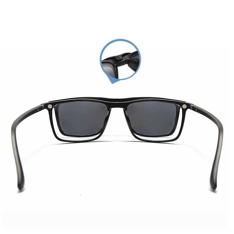 6 In 1 Polarized Myopia Sunglasses Men Women Magnetic Clip On Glasses TR90 Optical Prescription Eyeglass Frames 05 10T251024