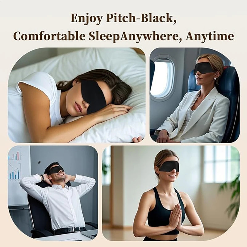 Sleep Eye Mask Weighted for Side Sleeper Men Women 3D Contoured Sleeping Mask No Eye Pressure 100 Blockout Soft Comfortable Eye 251022