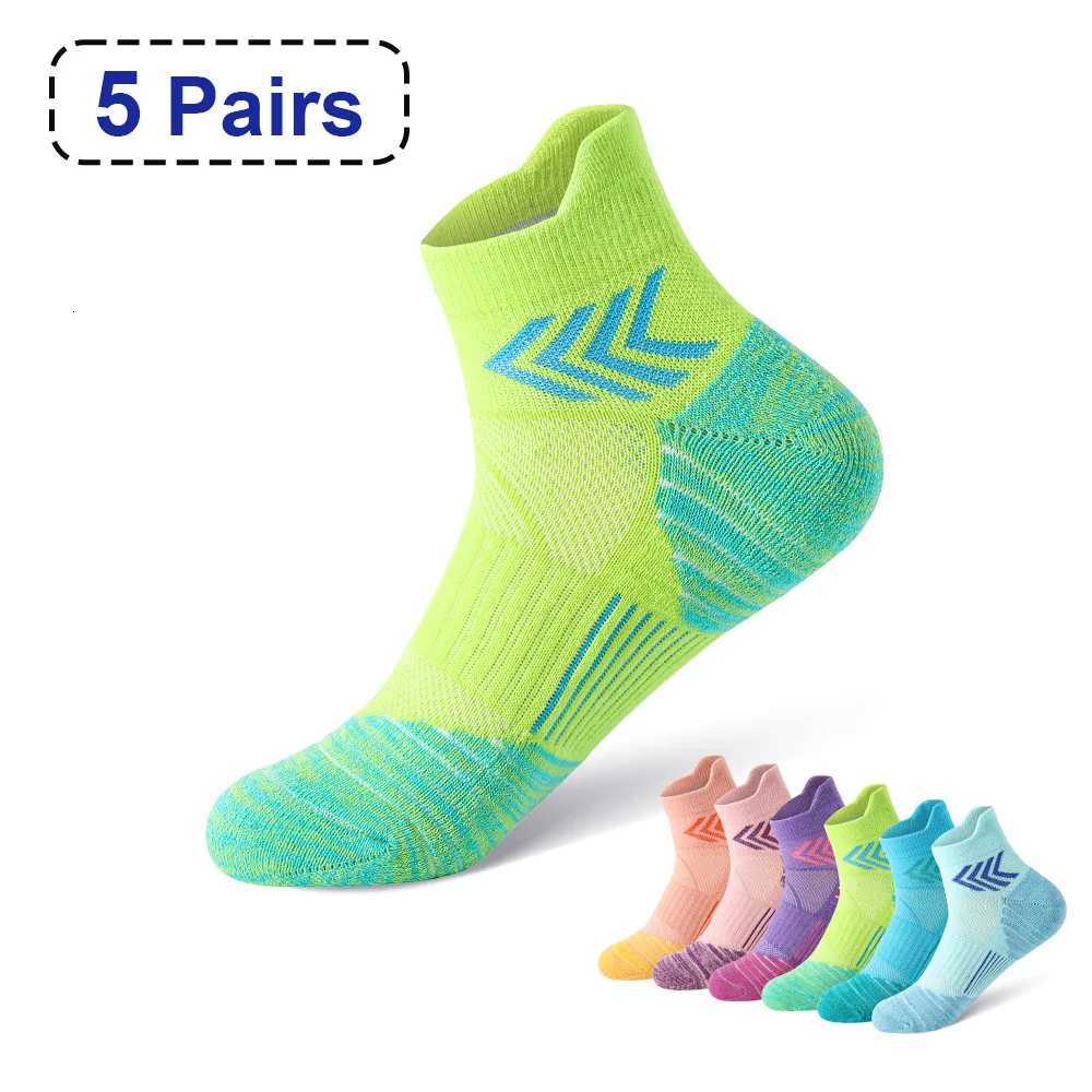 5 Pairs Women Basketball Socks Marathon Sports Running Socks For Women Socks Professional Training Gym Socks For Women Y251024