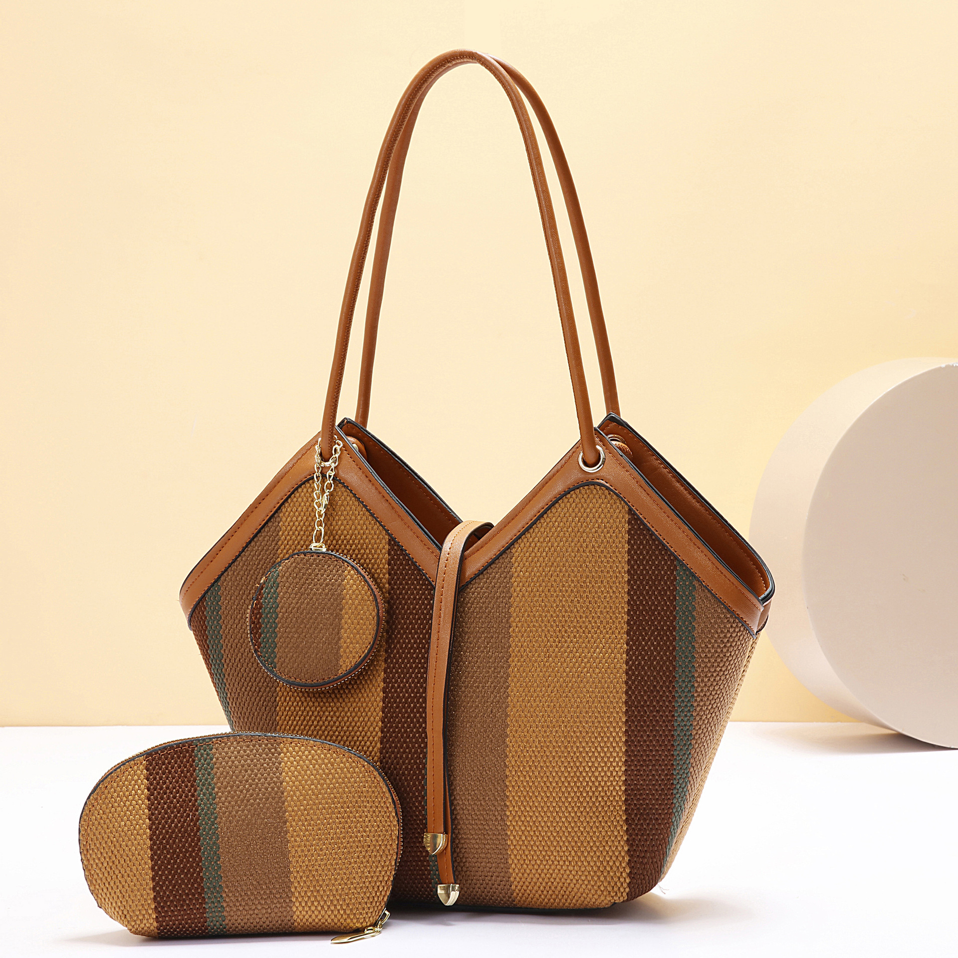Autumn and Winter New Large Capacity Designer Bag Versatile Luxury Handbag Fashion Splicing Color Block Trendy Women's Shoulder Bag
