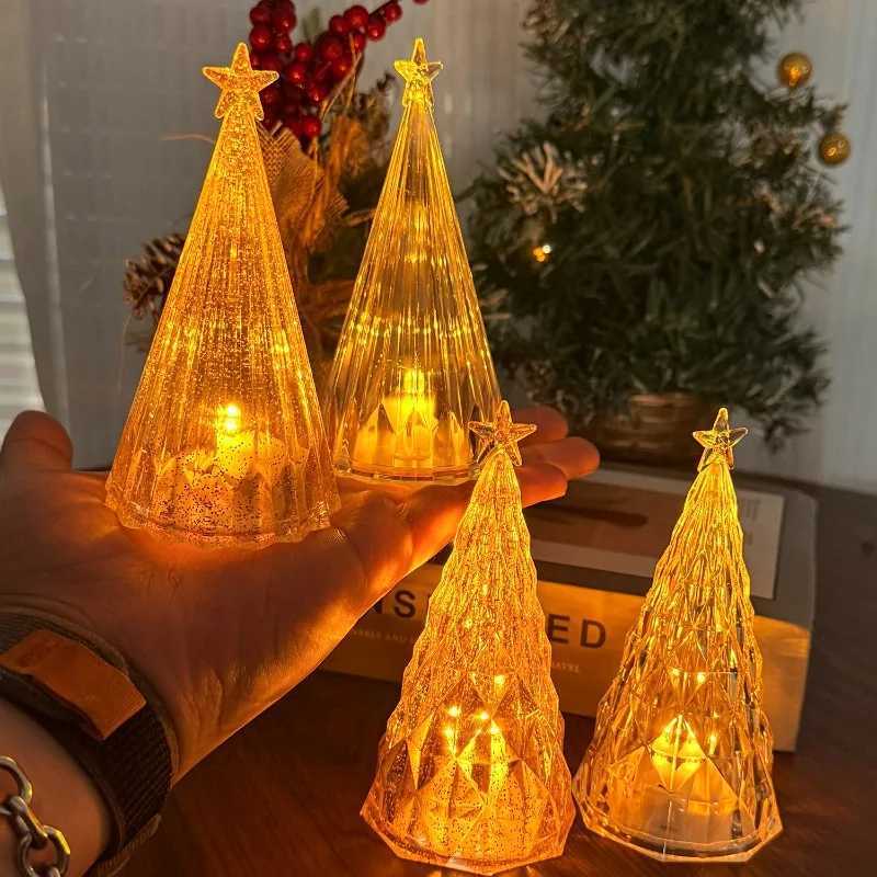 Christmas Tree Crystal Star Lights Party Romantic Snowy Mountain Holiday Gifts LED Warm White Iceberg Lighting Table Decoration C251115