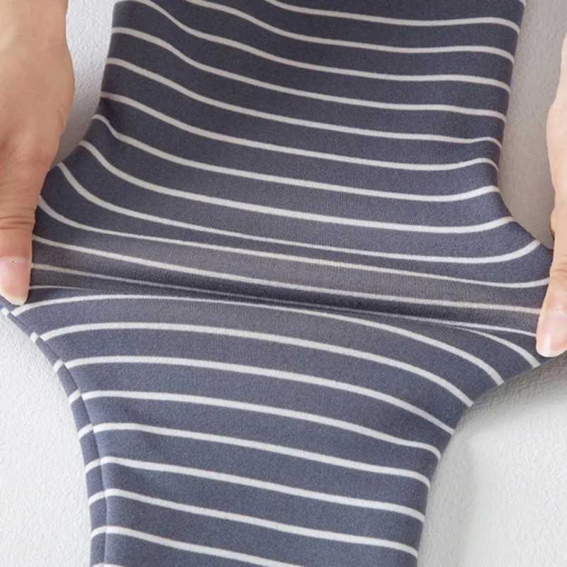 Girls Pants Childrens Winter Thickened Warm Trousers Warm Elastic Leggings Boys Feet Pants Striped Home Pants Sleeping PantsT251024