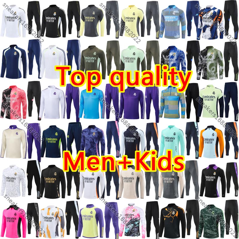 2025 26 Real chandal madrids Tracksuit soccer MBAPPE TRAINING 25 26 VINI JR BELLINGHAM men kid kit football Real madridtracksuits survetement Sportswear train