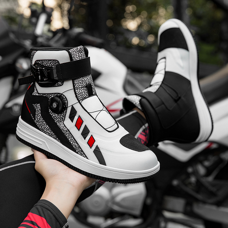 Unisex Motorcycle Riding Shoes Four Seasons Offroad Short Boots for Racing & Travel Non-Slip Wear-Resistant with Reinforced Protective Design Essentia