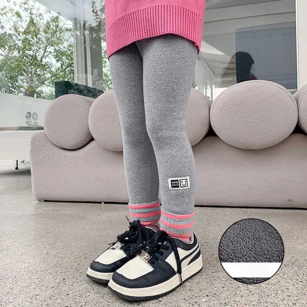 1pcs Autumn Winter Girls Leggings Baby Plush Pants Kids Thermal Pants Children Fashion Korean Version Trousers Casual BottomsT251024