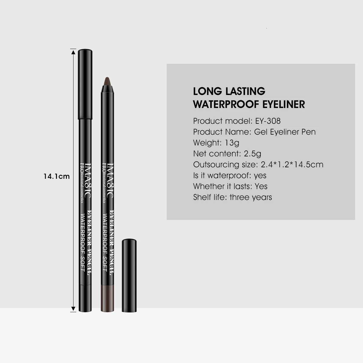 IMAGIC BlackWhite Eyeliner Waterproof Longlasting Fast Dry Not Blooming Smooth Easy to Wear Sweatproof Women Korean CosmeticsL251024