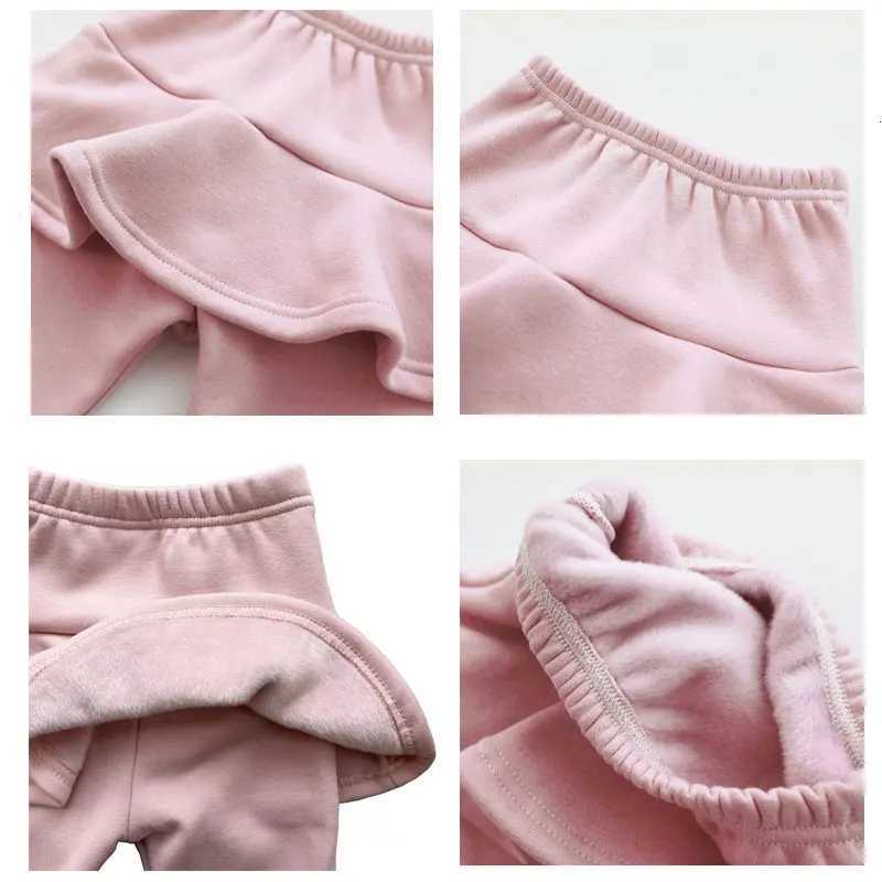 Winter Fleece lined Leggings For Baby Girls Children Legging With Skirt Thick Child Girls Pants Kids Girl Toddler Warm TrousersT251024