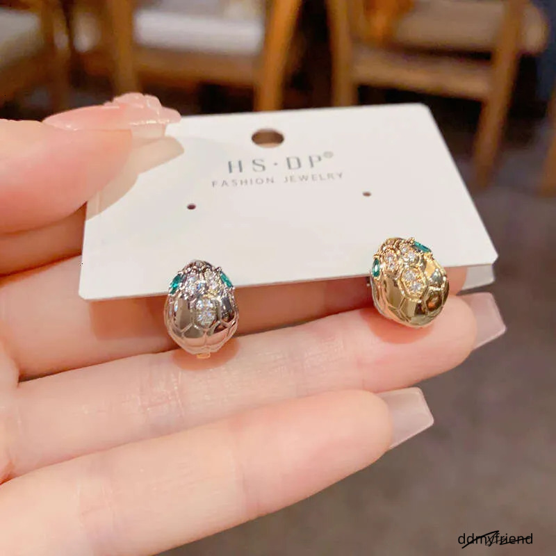 Fashion Snake Earrings: Unique Gold And Sier Color-Block Design, Lightweight High-Quality Jewelry Ddmyfriend