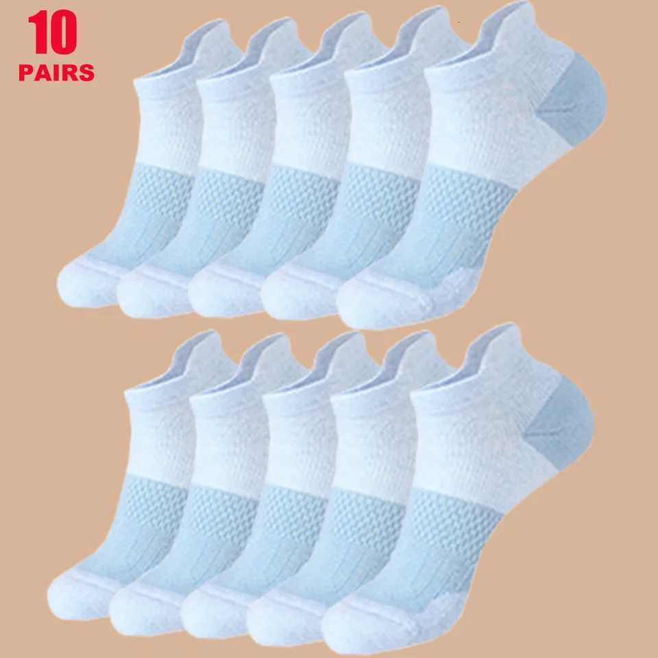 Womens Mesh Breathable Ankle Socks 5 Pairs Pastel Multicolor with Subtle Floral Print Y251024