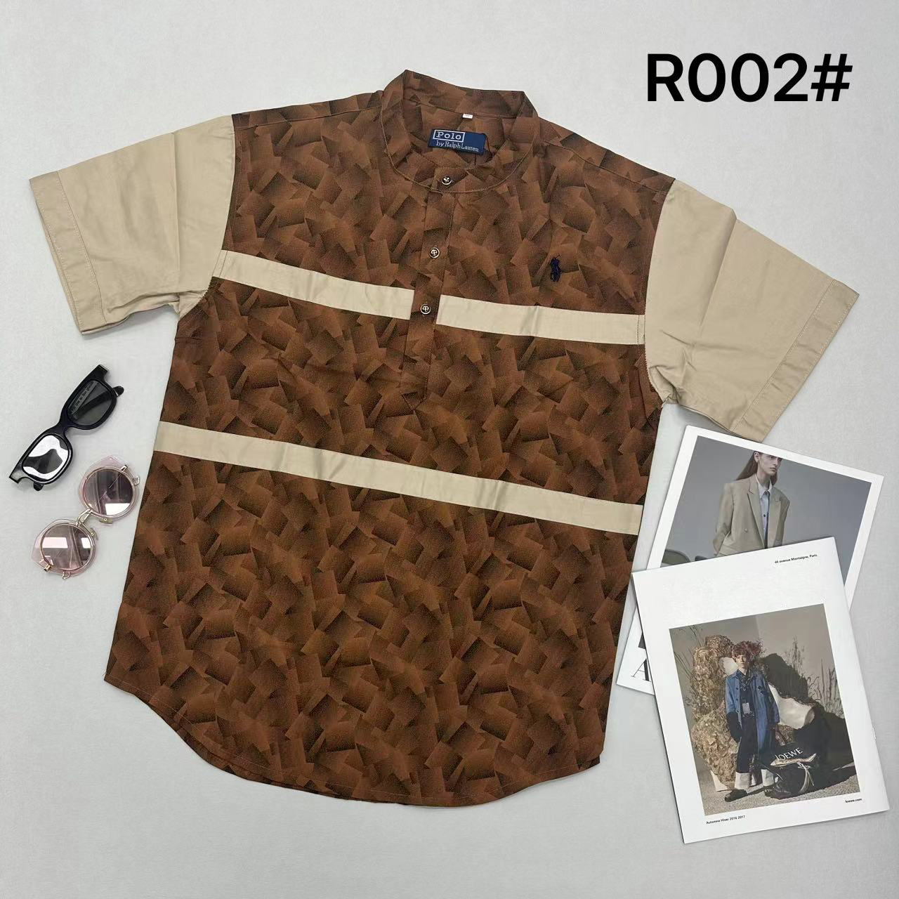 Men's Loose Fit Printed Cotton Shirt - 100% Cotton, Breathable & Casual, Stylish Printed Design for Daily & Vacation Wear(R002) - NO24