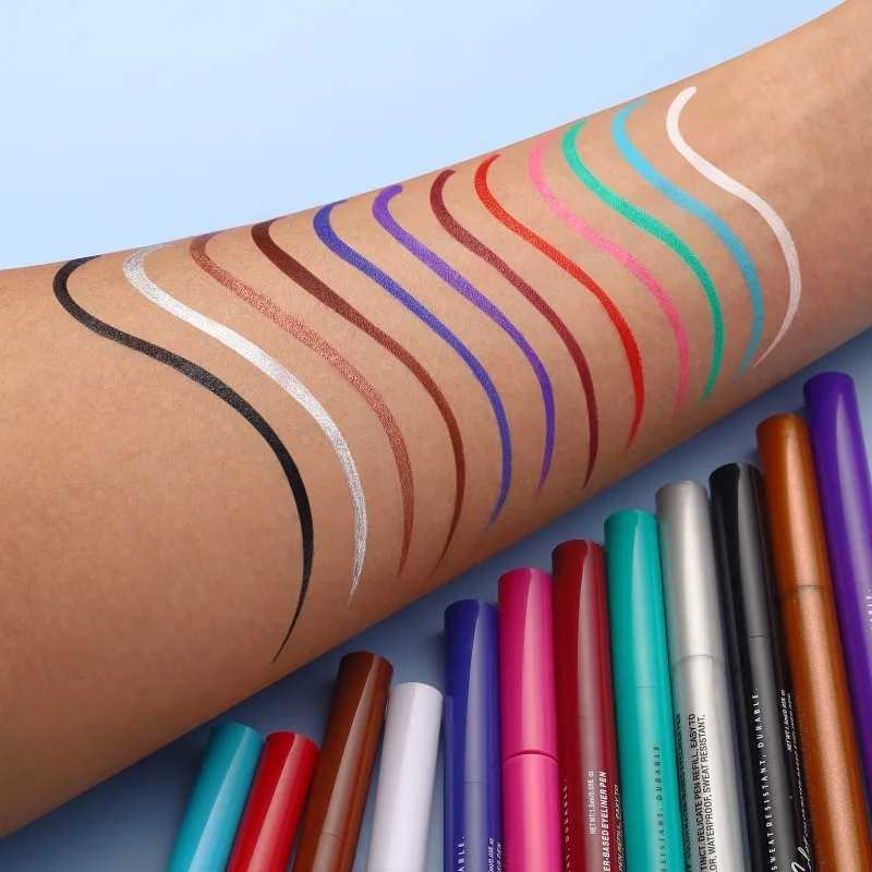 12Colors Quick Drying Liquid Eyeliner Waterproof None Matte Eyes Cosmetic LongLasting Women Fashion Color Make Up ToolL251024