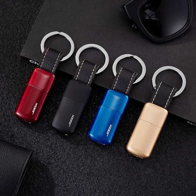 Metal Mini Grinding Wheel Keychain Lighter Windproof Inflatable Open Fire Portable Cigarette Lighter Outdoor Lighter1 D251024