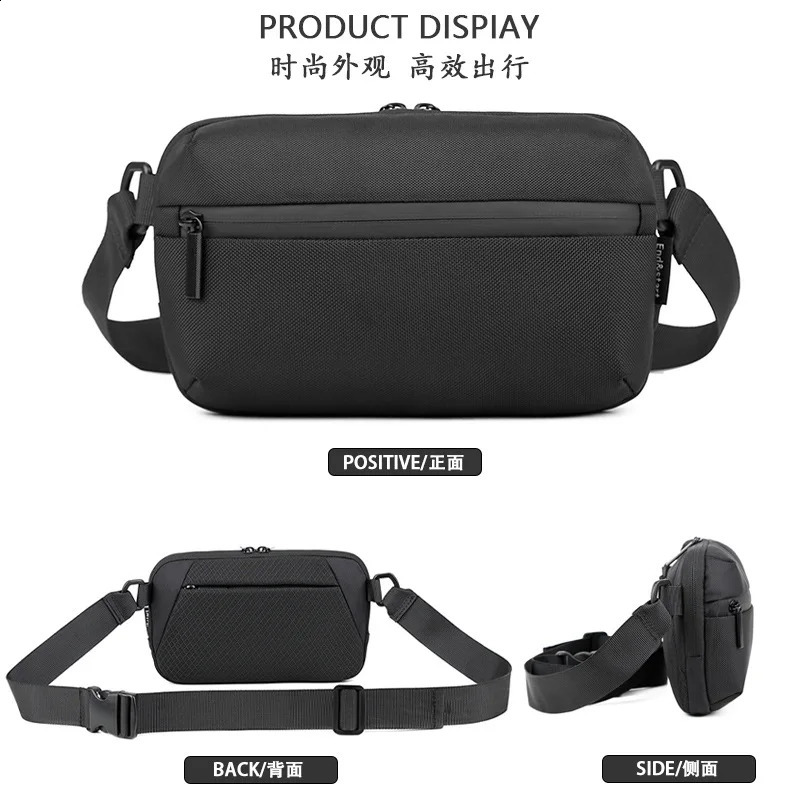 Mini Cross Body Bag for Mens Sports Phone Bag Waist Bag Lightweight Casual Shoulder Bag Japanese Trendy Chest Bag251023