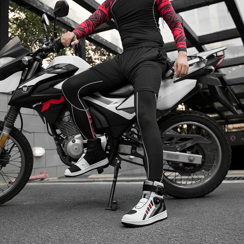 Unisex Motorcycle Riding Shoes Four Seasons Offroad Short Boots for Racing & Travel Non-Slip Wear-Resistant with Reinforced Protective Design Essentia