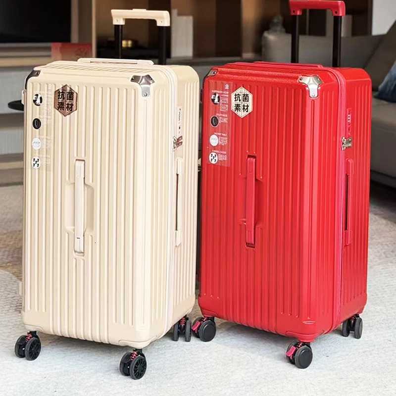 Red Suitcase 283650 inch Lize Capacity Luggage with FiveWheels ABSPC 20 inch Cabin Suitcases Travel Bag Zipper Trolley CaseW251024