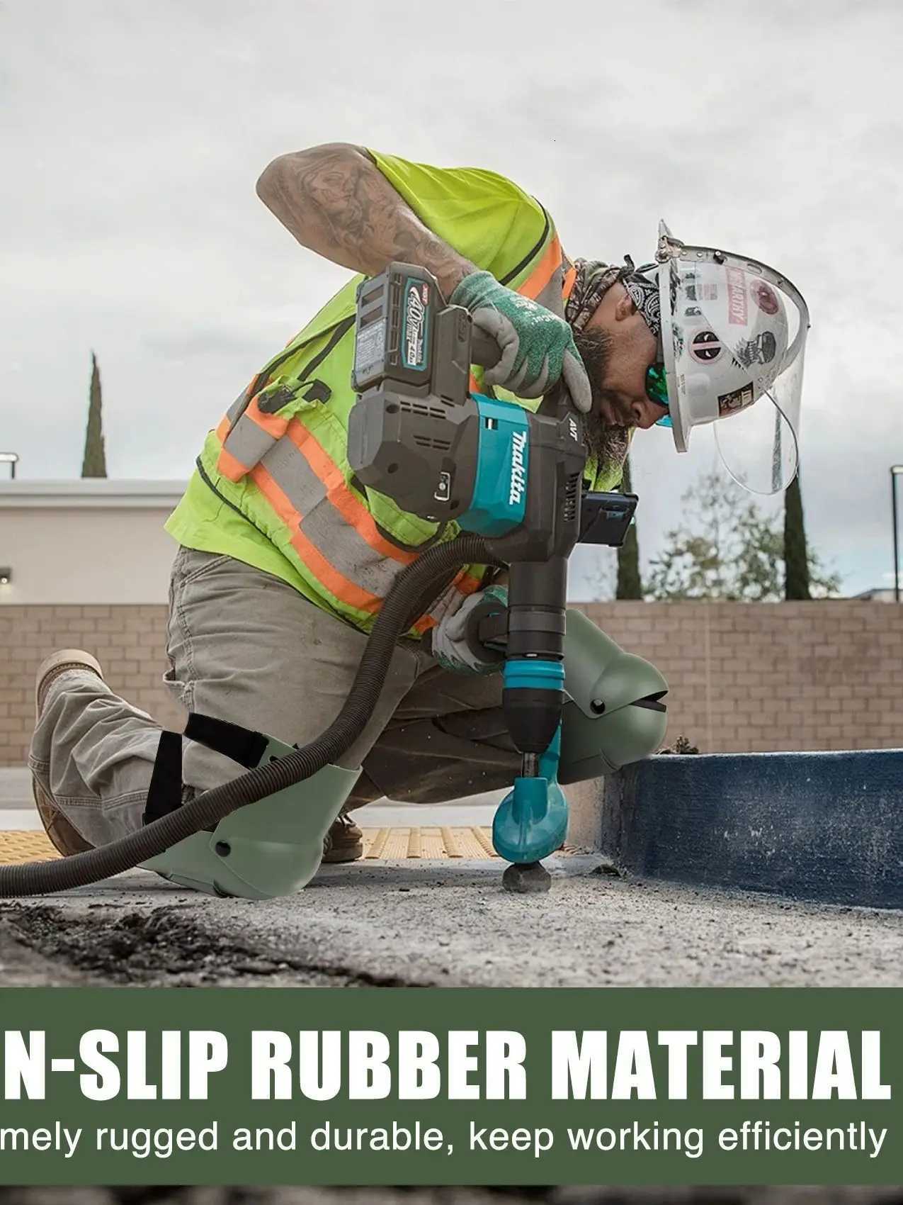 Heavy Duty Knee Pads with Strong Double Adjustable Straps EVA Foam Cushion AntiSlip Design for Gardening Flooring Home RepairW251024