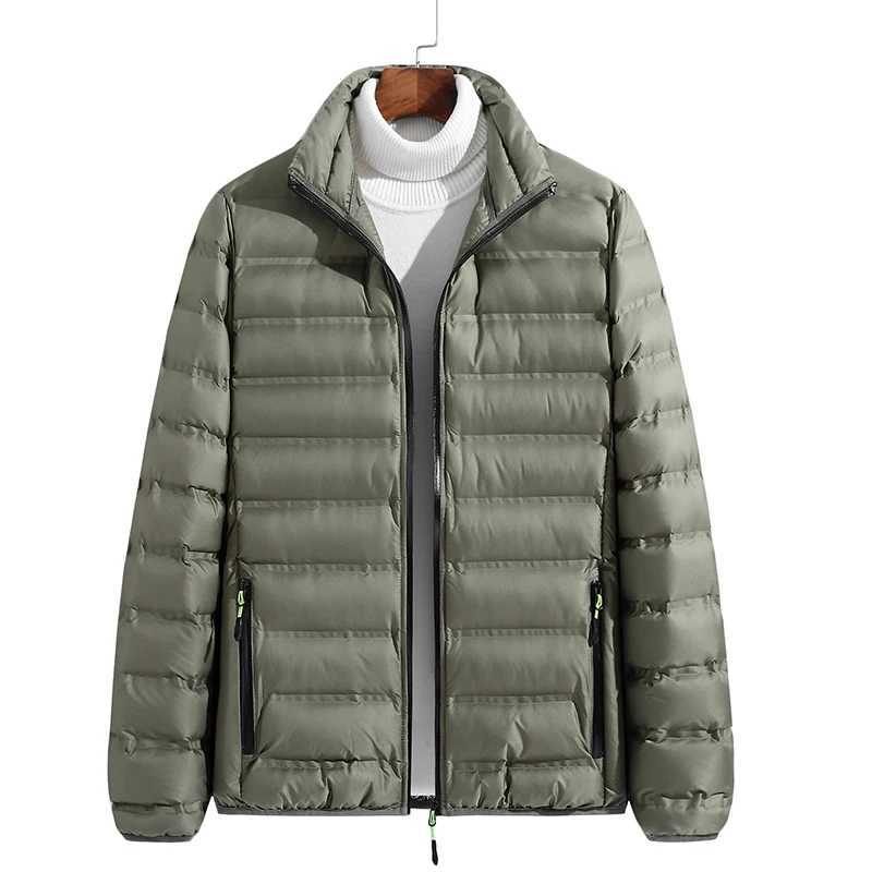 Fashion Solid Color Cotton Jacket for Men Outdoor Stand Collar Windproof Parkas Daily Winter Warm Men Windbreaker High Quality Z251024