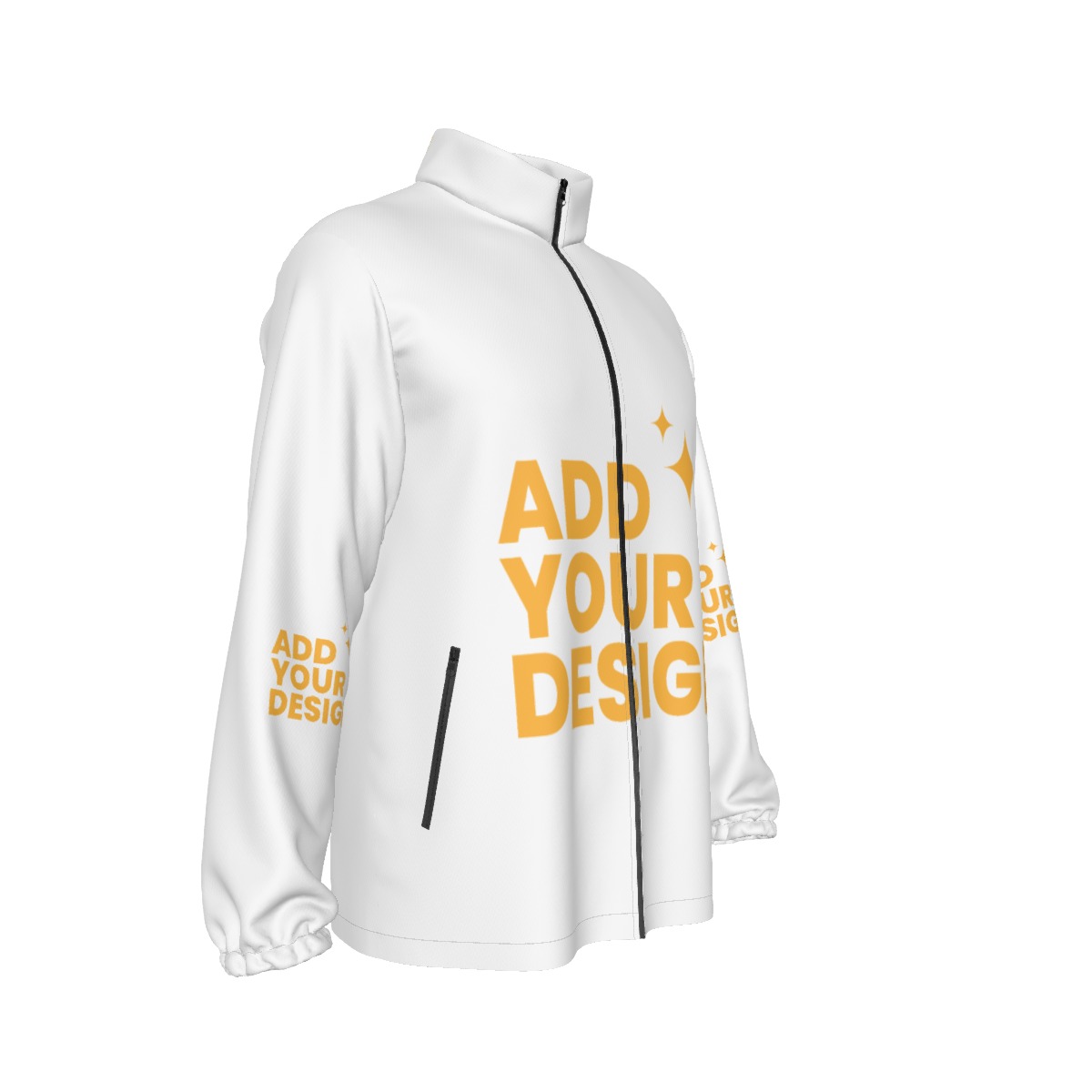 DHgatepod Men's Stand Collar Windbreaker - 140GSM All-Over Print Lightweight Jacket for All-Day Comfort & Style