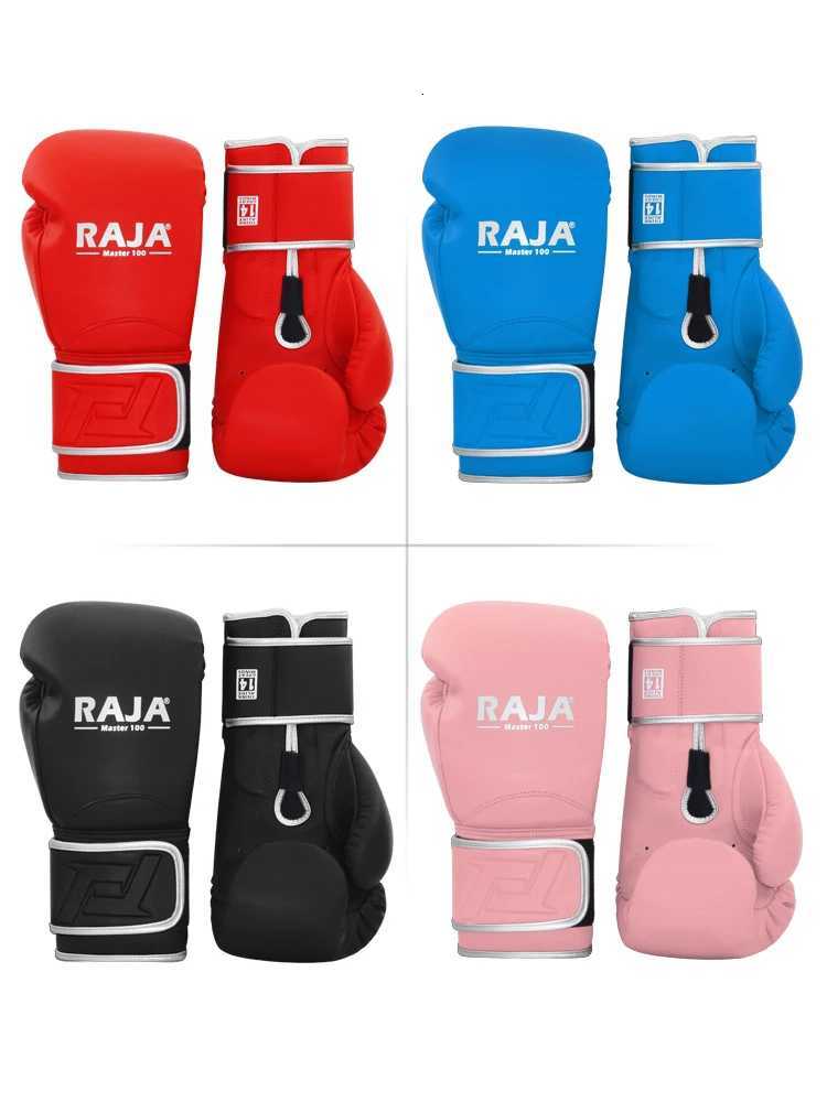Raja Boxing Gloves Men Women MMA Genuine Cowhide Leather latex Pro Training Sparring Muay Thai Punching Bag Mitts 12 14 16oz Y251023