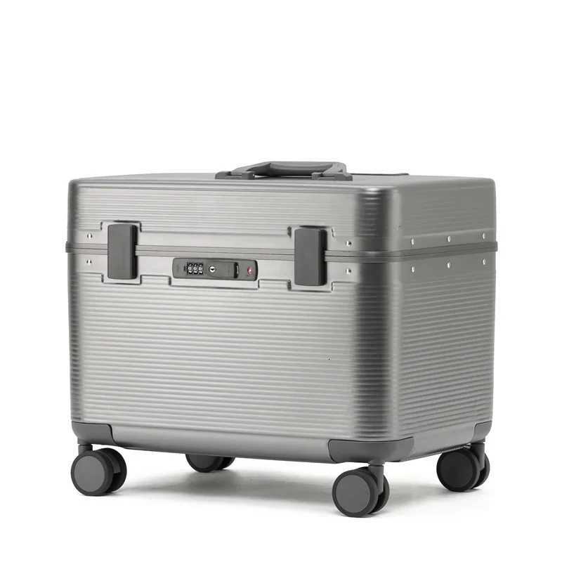 Aluminum Alloy Frame Suitcase with TopOpening ABS Design Universal Wheels and Customs Code Lock for TravelW251024