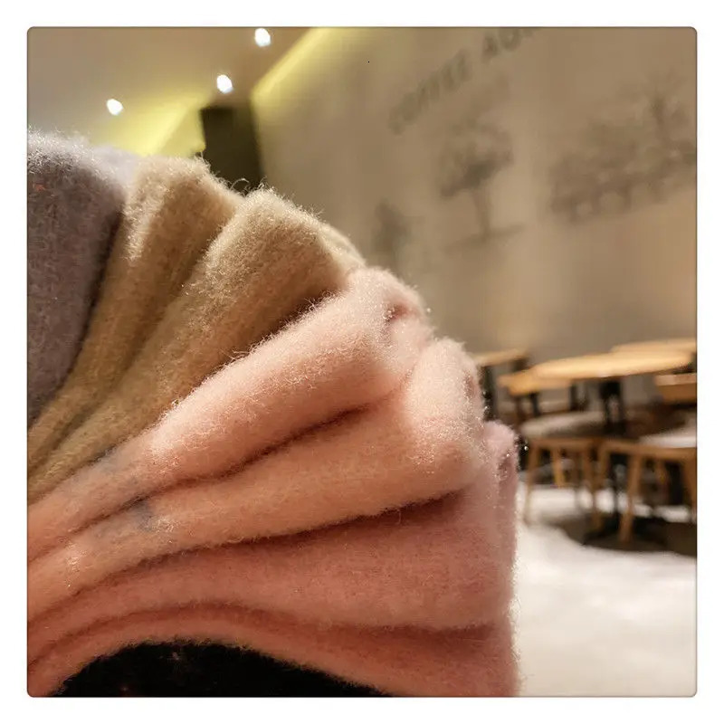 Winter Warm Plush Gloves Japanese Girl Knitted Five Finger Gloves Women Winter Glove Women Thick Mittens For Cycling 1 Pair 251023