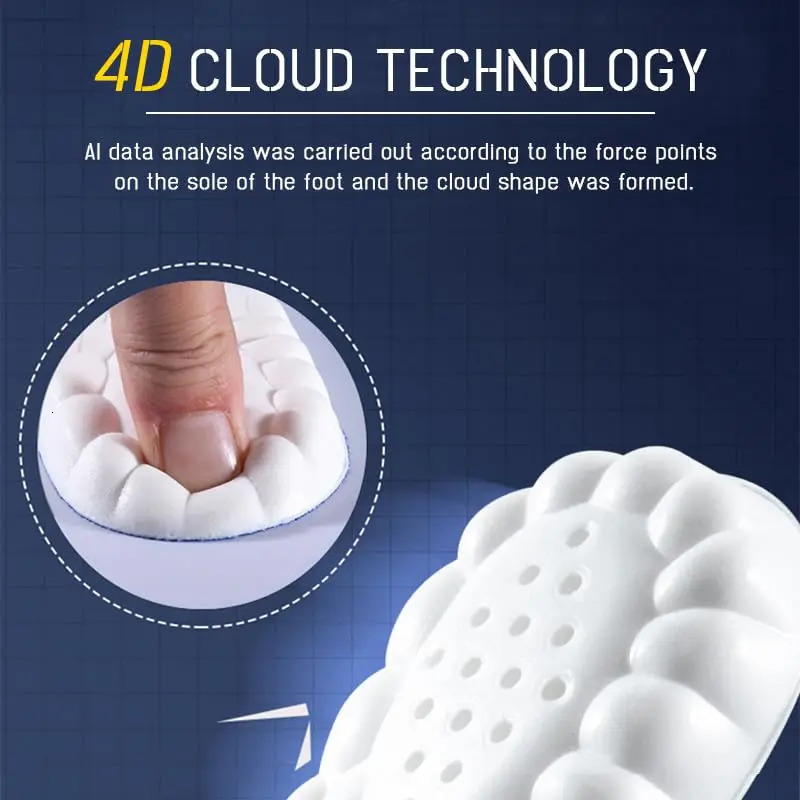 One Pair Pu Insole Super SoftLong Standing Arch SupportThickened Shock Absorption Insole251020