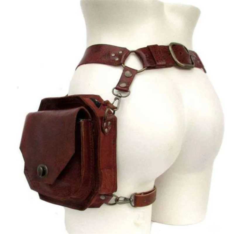 Punk Retro PU Waist Bag Casual Small Square Hip Packs For womens Crossbody Cross Multifunction Outdoor Leg Phone Pouch NEWL251024
