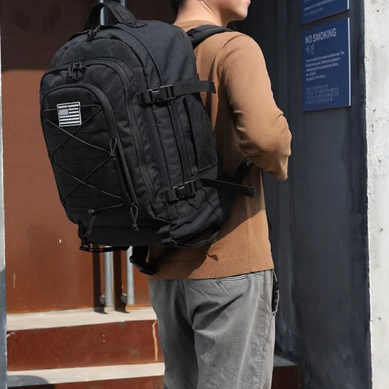 Tactical Outdoor Climbing Backpack Large Capacity 50L Dual Shoulder Bag Hiking Bag for Hiking Climbing Oxford Material Unisex J251024