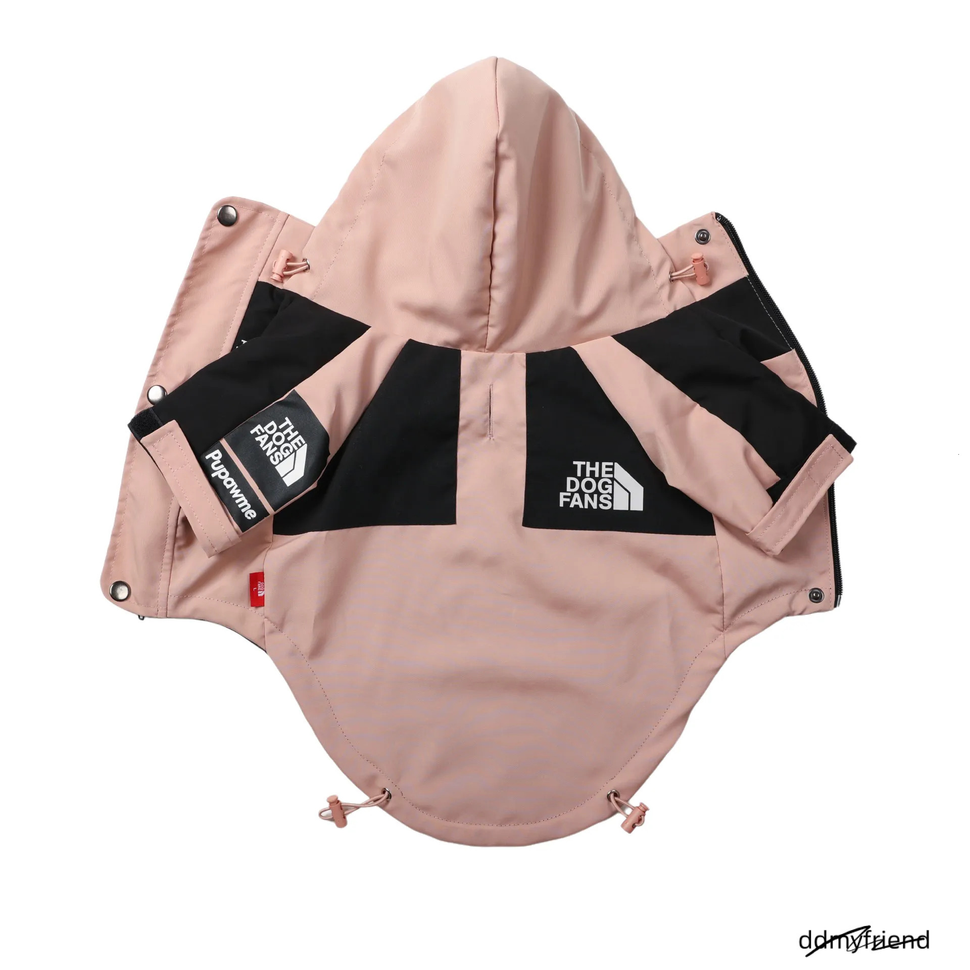Outdoor Jacket, Warm Coat For Small To Large Dogs, Pink Black Color Dog Hooded Jacket With Leash Hole, Waterproof Windproof Pet Snow Jacket 5Xl A304 D