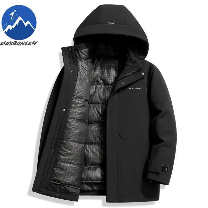 Maxbarley Men Down Jacket New Detachable Inner Layer Outdoor Working Lightweight Padded Jacket Casual Business Warm Winter Coat Z251024