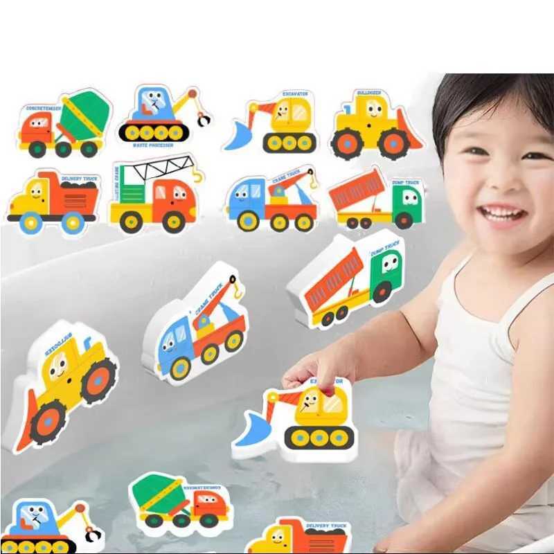 Fun Foam Engineering Vehicle Floating Bathtub Toy Water Play Toy Baby Bathroom Toys Game Baby Bath Toy for Babies Boys Girl Gift J251023