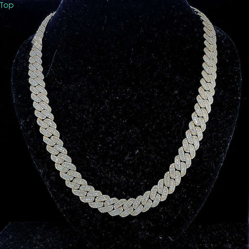 Xingsial 100% Dia Test GRA 3mm 4mm 5mm 6.5mm Size Sterling Sier Link Necklace Moissanite Tennis Chain ff