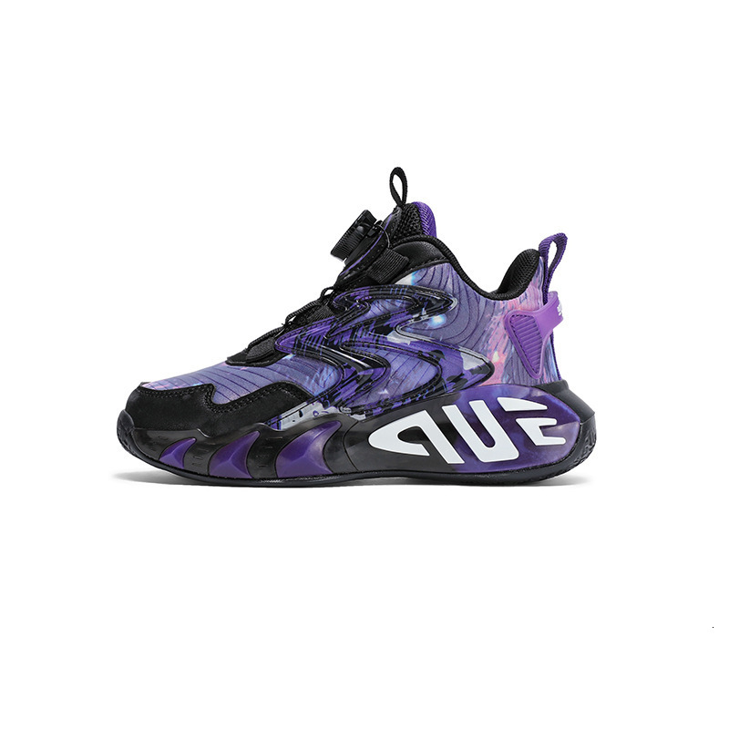 Boys' shoes, wear-resistant luminous shoes, anti slip fashionable trendy shoes, breathable leather basketball shoes, campus girls' casual ch