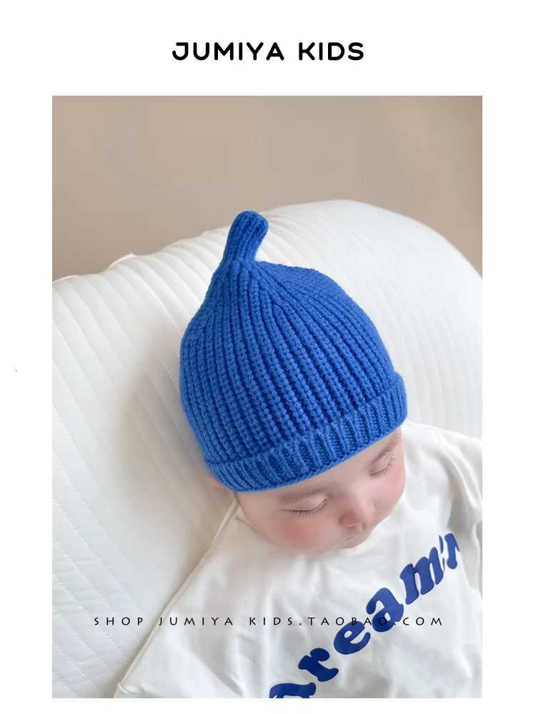 Korean Fashion Outdoor Warm Baby Bonnet Beanies Hats Candy Color Wool Caps Turban for Kids Children Girls Boys AccessoriesL251024