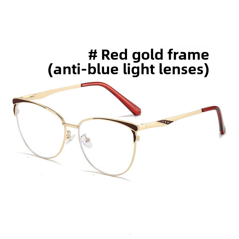 New Blue Light Blocking Versatile Cat Eye Frame Fashion Ins Personality Trendy Women's Special No Makeup Glasses