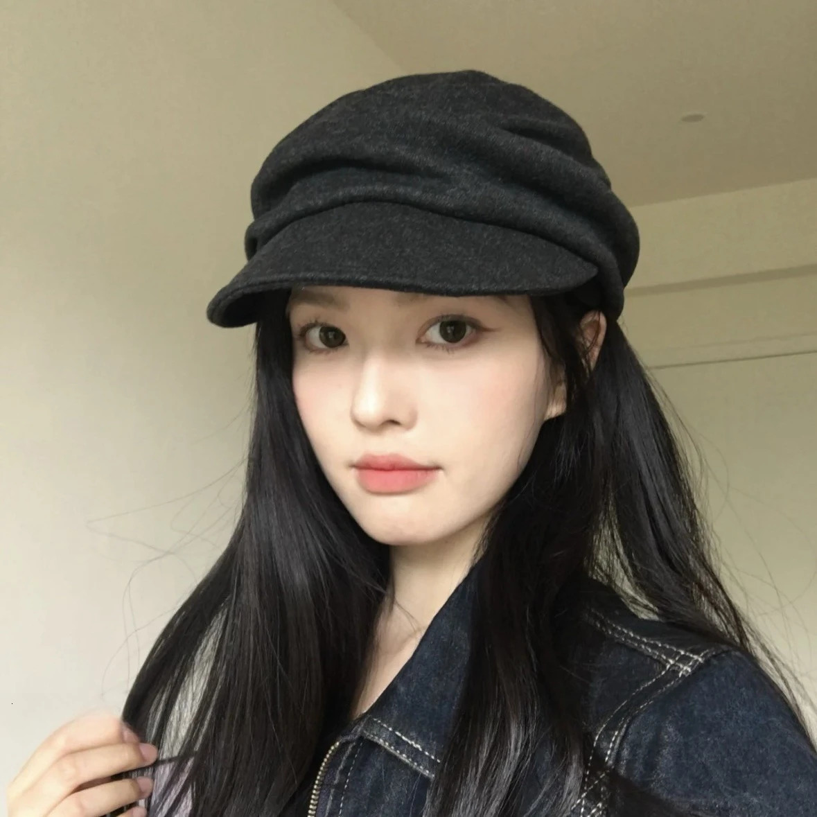 Autumn and Winter Warm Hat Womens Faux Wool sboy Hat Womens Outdoor Equestrian Cap Casual Sunshade sboy Hat 251021